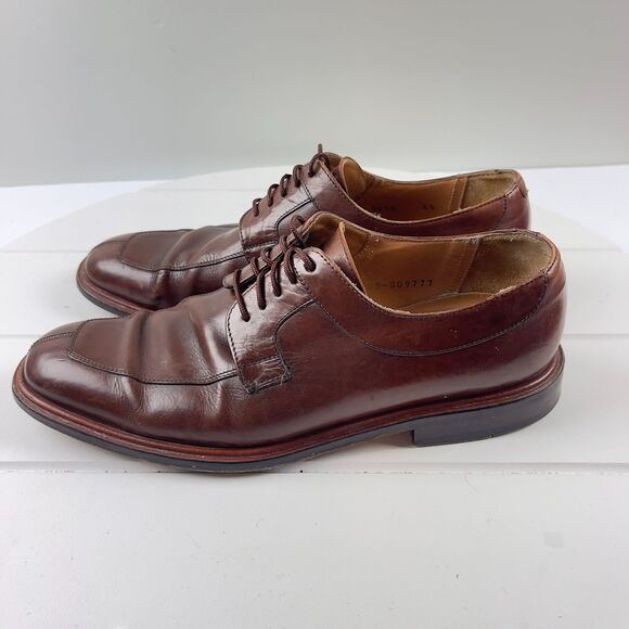 MEZLAN Mens Oxford Brown Leather Split Toe Lace Up Shoes FIORE Size 8.5M - Picture 3 of 7